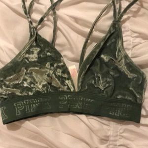 PINK velvet bralette